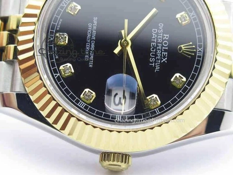 Dial Bracelet Maker Diam Jubilee Best On Edition BP YG DateJust Black 41mm SS II A2813 0510